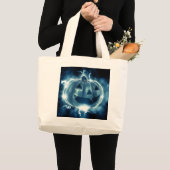 Jack-o-lantaarn in de regen grote tote bag (Voorkant (product))
