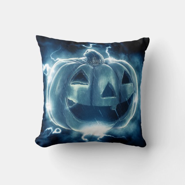 Jack-o-lantaarn in de regen kussen (Voorkant)