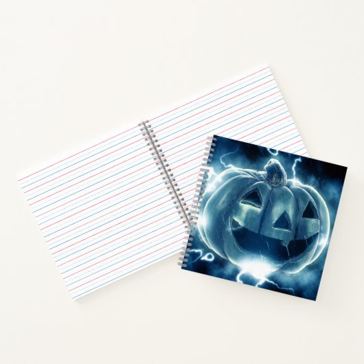 Jack-o-lantaarn in de regen notitieboek (Binnen)