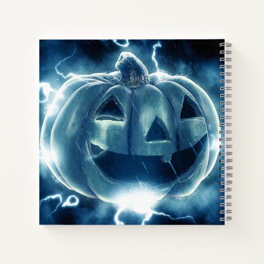 Jack-o-lantaarn in de regen notitieboek (Achterkant)