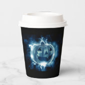 Jack-o-lantaarn in de regen papieren bekers (Achterkant)