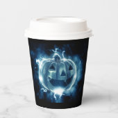 Jack-o-lantaarn in de regen papieren bekers (Voorkant)