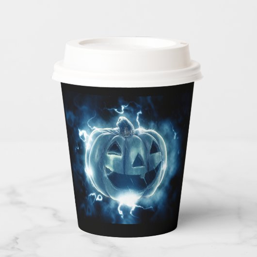 Jack-o-lantaarn in de regen papieren bekers (Voorkant)