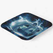 Jack-o-lantaarn in de regen papieren bordje (Gebogen)