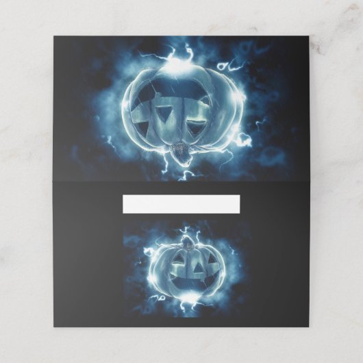 Jack-o-lantaarn in de regen plaatskaartje (Buitenkant ongevouwen)