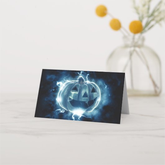 Jack-o-lantaarn in de regen plaatskaartje (Achterkant)