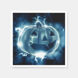 Jack-o-lantaarn in de regen servet