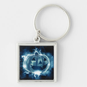 Jack-o-lantaarn in de regen sleutelhanger