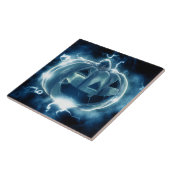 Jack-o-lantaarn in de regen tegeltje (Zijkant)