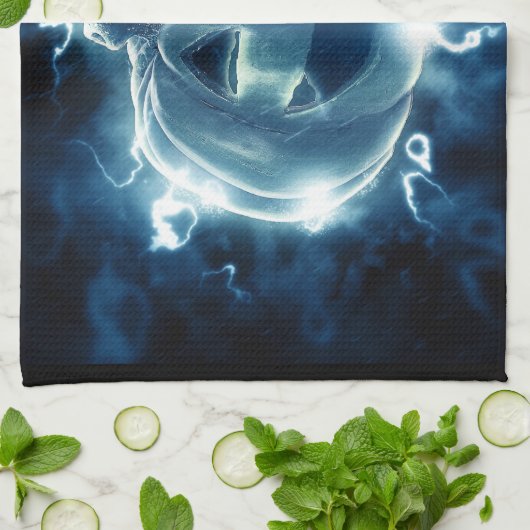 Jack-o-lantaarn in de regen theedoek (Gevouwen)