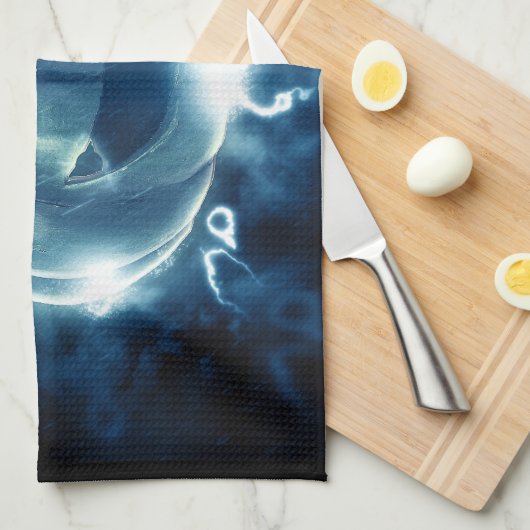 Jack-o-lantaarn in de regen theedoek (Quarter Fold)