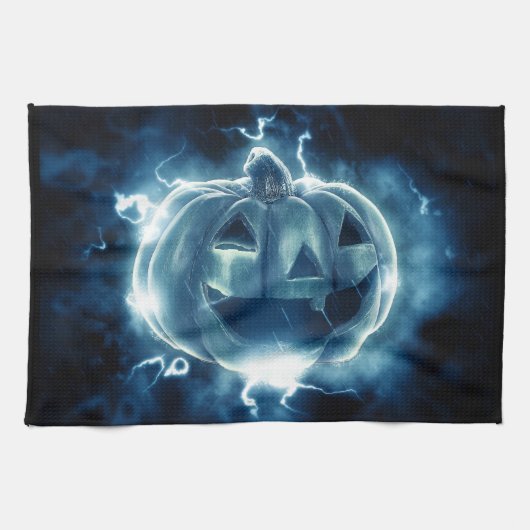 Jack-o-lantaarn in de regen theedoek (Horizontaal)