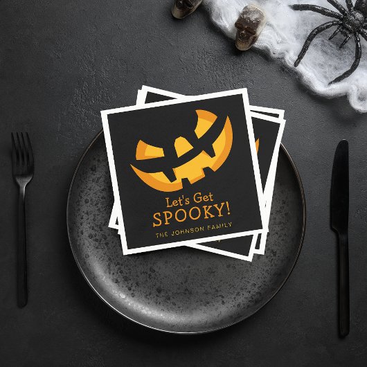 Jack-O-Lantaarn Laten we spekken papier halen Servet