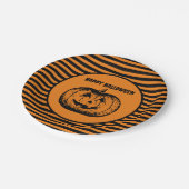 Jack-o'-lantaarn pompoen gestreept papier Bord (Gekanteld)