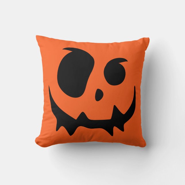 Jack O lantaarn pompoen gezicht Sierkussen (Voorkant)