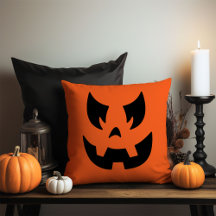 Jack O lantaarn pompoen gezicht Sierkussen