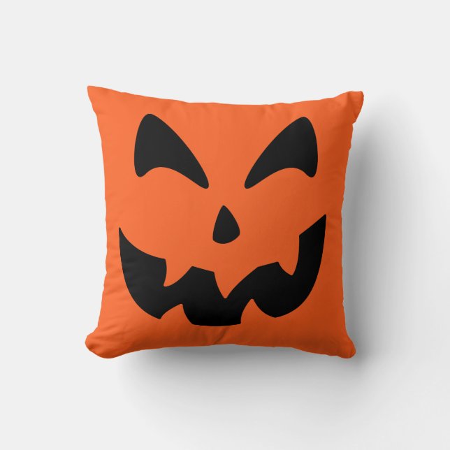 Jack O lantaarn pompoen gezicht Sierkussen (Voorkant)