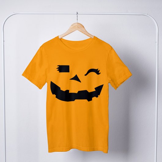Jack O lantaarn pompoen gezicht Sinaasappel Hallow T-shirt