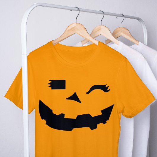 Jack O lantaarn pompoen gezicht Sinaasappel Hallow T-shirt