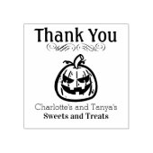 Jack O lantaarn pompoen Logo Dank u Business Rubberstempel (Afrduk)