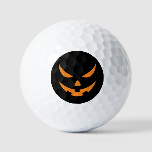 Jack O lantaarn pompoen Sinaasappel & zwart Hallow Golfballen (Voorkant)