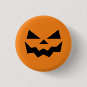 Jack-o-lantaarn pompoengezicht ronde button 3,2 cm (Voorkant)