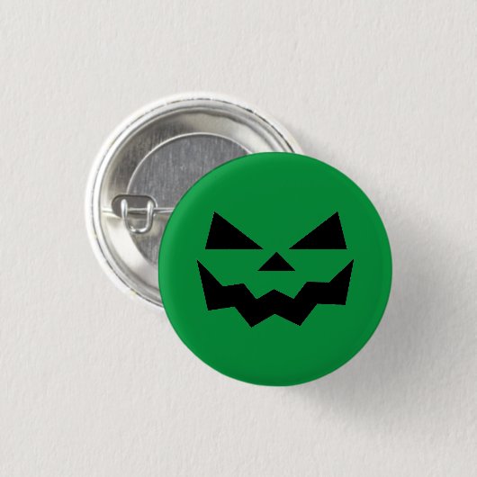 Jack-o-lantaarn pompoengezicht ronde button 3,2 cm (Voorkant /achterkant)