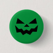 Jack-o-lantaarn pompoengezicht ronde button 3,2 cm (Voorkant)