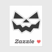 Jack-o-lantaarn pompoengezicht sticker (Vel)