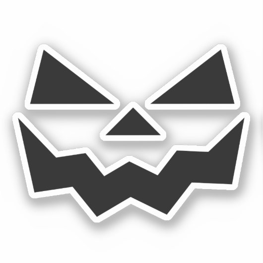 Jack-o-lantaarn pompoengezicht sticker (Voorkant)