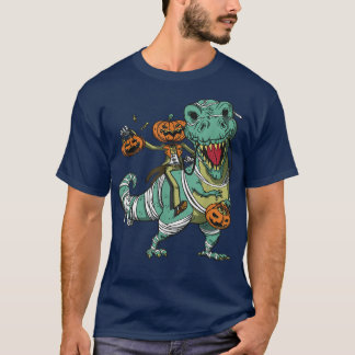 Jack O Lantaarn Riding Mummy Dinosaur T re Horwee T-shirt