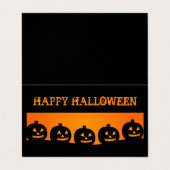 Jack o Lantaarn Silhouetten Klaslokaal Exchange Ka Visitekaartje (Buitenkant ongevouwen)