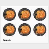 Jack O lantaarn & Uil Ronde Sticker (Vel)