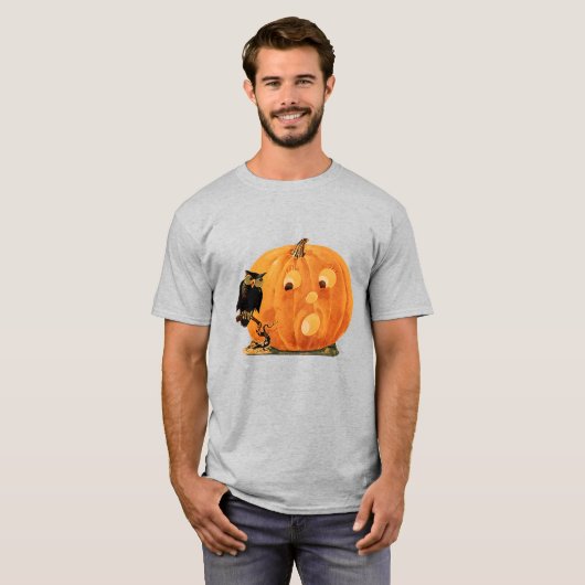  Jack O lantaarn & Uil T-shirt (Voorkant volledig)