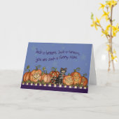 Jack-o-lantaarn - Wenskaart Kaart (Gele Bloem)