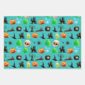 Jack O Lantaarn Wrapping Paper Flat Sheet Set 3 (Voorkant 2)