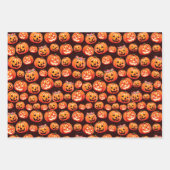 Jack O Lantaarn Wrapping Paper Flat Sheet Set 3 (Voorkant)