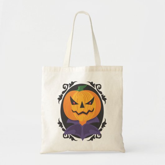 Jack-o lantaarnkop tote bag (Voorkant)