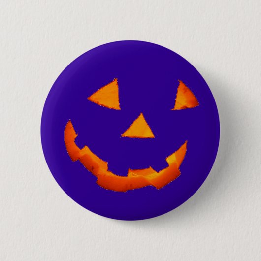Jack-o'-Lantaarns face pin Ronde Button 5,7 Cm (Voorkant)