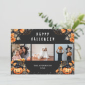 Jack-o-lantaarns foto Happy Halloween Kaarten (Staand voorkant)