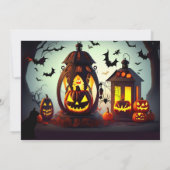 Jack O lantaarns Halloween Party uitnodiging (Achterkant)