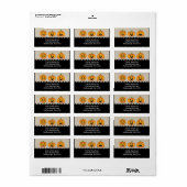 Jack-o-lantaarns Halloween retour adres label (Full Sheet)