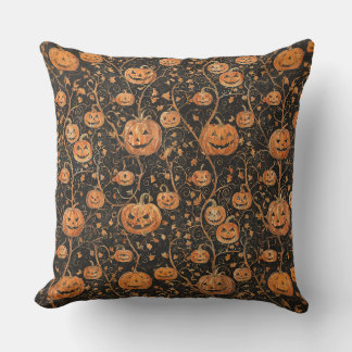 Jack-o-lantaarns op de wijnstok kussen