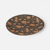 Jack-o-lantaarns op de wijnstok papieren bordje (Gekanteld)