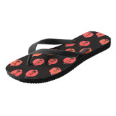 Jack-o-Lantaarns op zwart Teenslippers (Schuin)