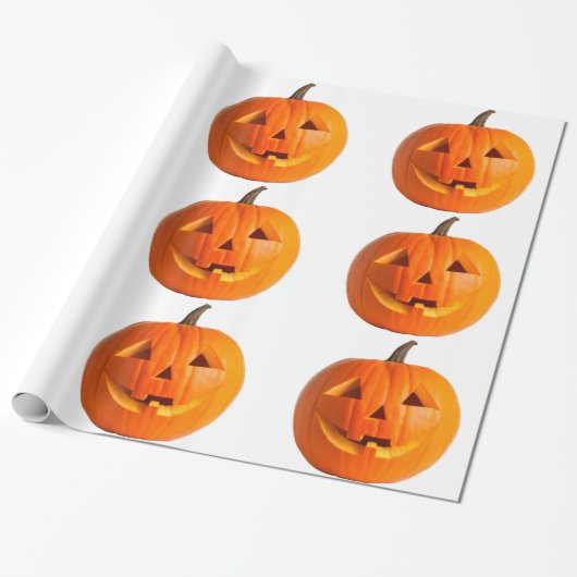 Jack-O-Lantaarns papier voor het ompakken (Uitgerold)