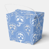 Jack-o-lantaarns Pattern.White L blauw BG Bedankdoosjes (Achterkant)