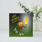 Jack-o-lantaarns-Trick or treat Kaart (Staand voorkant)