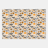 Jack o lantaarns vleermuizen herfstschattige hallo inpakpapier vel (Voorkant)