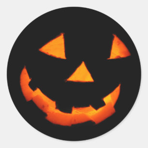 Jack-o'-Lantaarnstickers Ronde Sticker